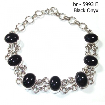 925 sterling silver black onyx bracelet